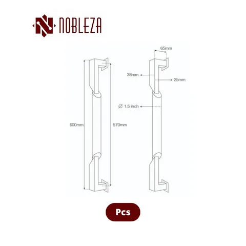 Nobleza Pull Handle Prime Volans White Pcs - Surabaya
