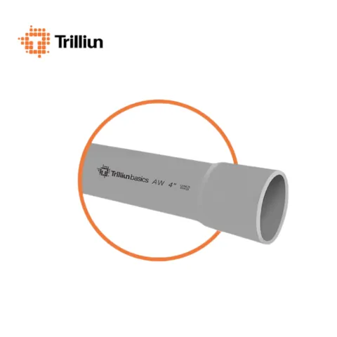 Trilliun Pipa PVC Basics AW Abu-abu ¾" - Wijaya Berkah