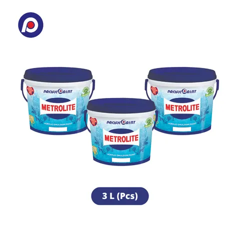 Pacific Paint Metrolite Acrylic Emulsion 3 Liter 715-Light Cream - Surabaya