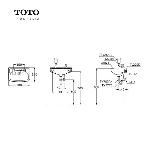TOTO L 38 V1 Pcs - Surabaya