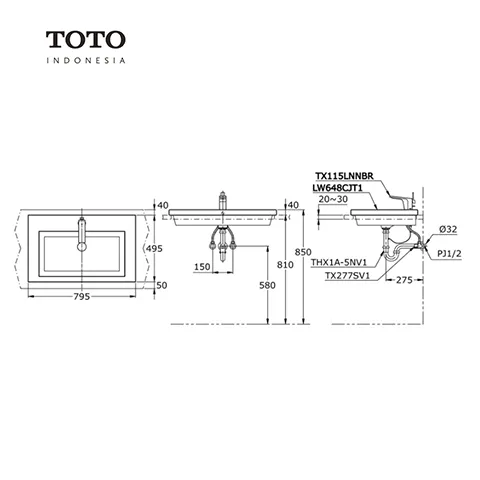 TOTO LW 648 CJT1 Pcs - Surabaya