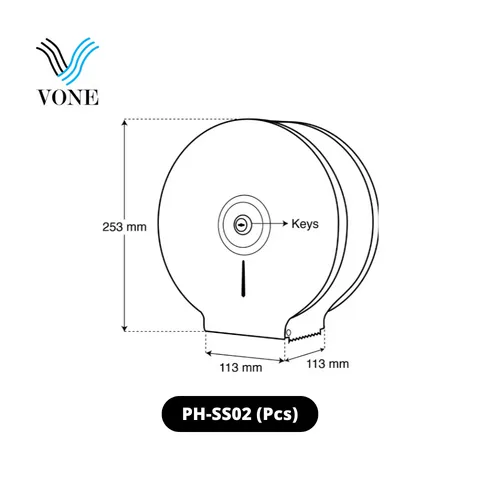 Vone Toilet Paper Holder Tempat Tissue PH-SS02 Pcs - Surabaya