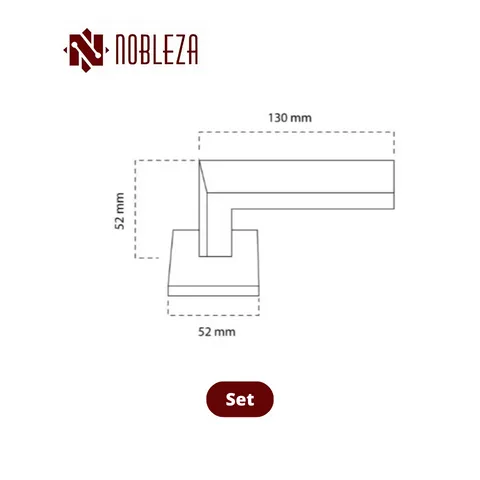 Nobleza Door Handle Rosette Arcas SS Set - Surabaya