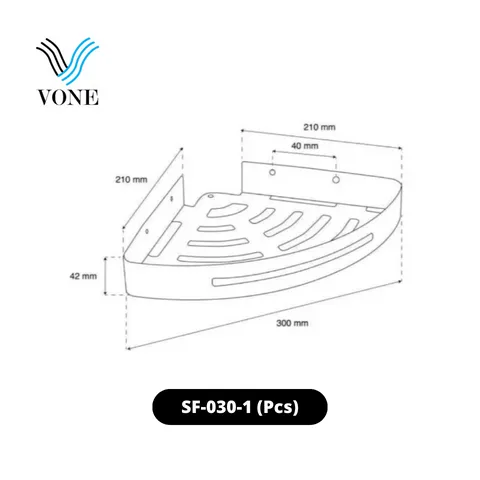 Vone Corner Shelf SF-030-1 Pcs - Surabaya