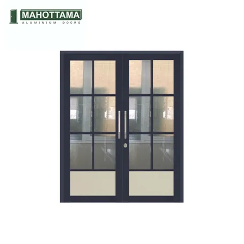 Mahottama Mas33 Ivory Dark Grey - Pintu Aluminium 174 x 215 175 x 215 Cm - Surabaya
