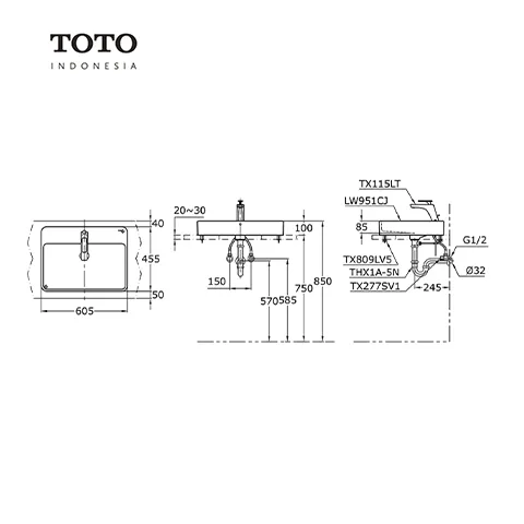 TOTO TOJA LW 951 CJ Pcs - Surabaya
