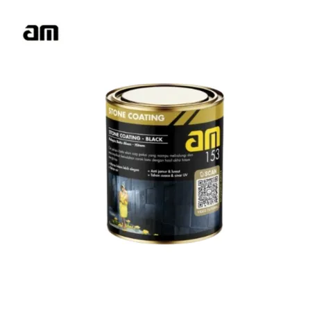 AM 153 Pelapis Batu Alam Hitam 1 Liter Set - Surabaya
