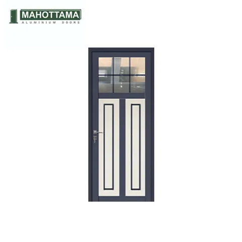 Mahottama Mas34 Ivory Dark Grey - Pintu Aluminium 90 x 215 Cm 90 x 215 Cm Kiri - Surabaya