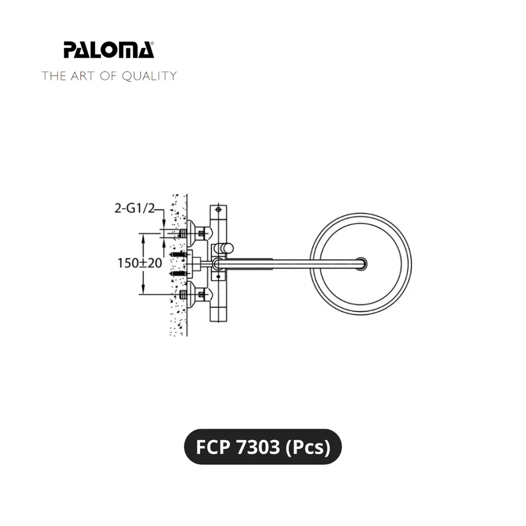 Paloma FCP 7608 Kran Shower Tiang Set - Surabaya