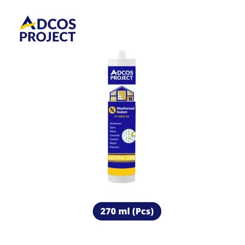 Adcos Project Lem Silicone Sealant 270 ml Transparant - Bintang Jaya