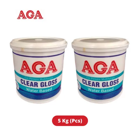 AGA Cat Pelapis Batu Alam 5 Kg Clear Gloss - Surabaya