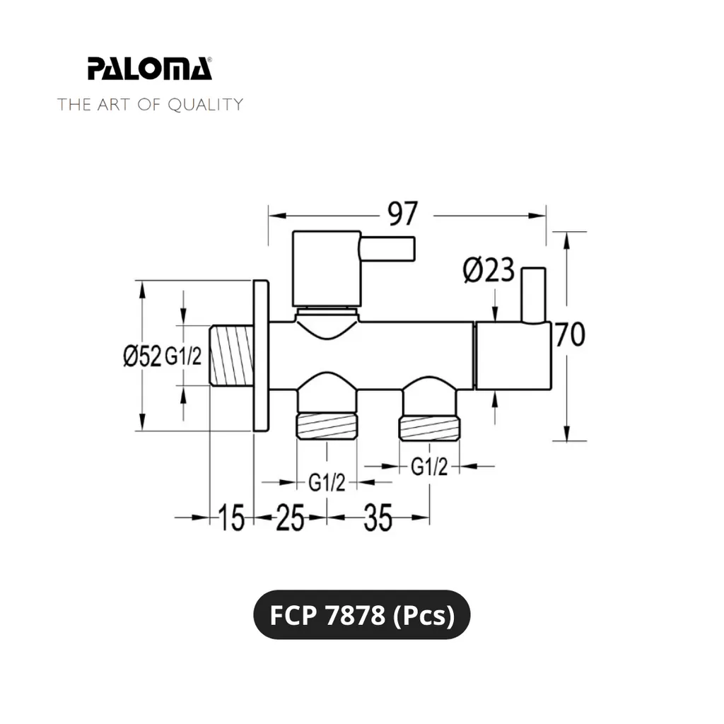 Paloma FCP 7878 Stop Kran Jet Shower Dinding