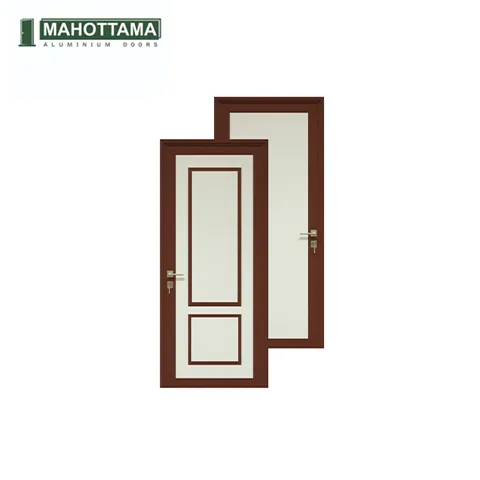 Mahottama Mas25 Ivory Brown - Pintu Aluminium 90 x 215 90 x 215 Cm Kanan - Surabaya