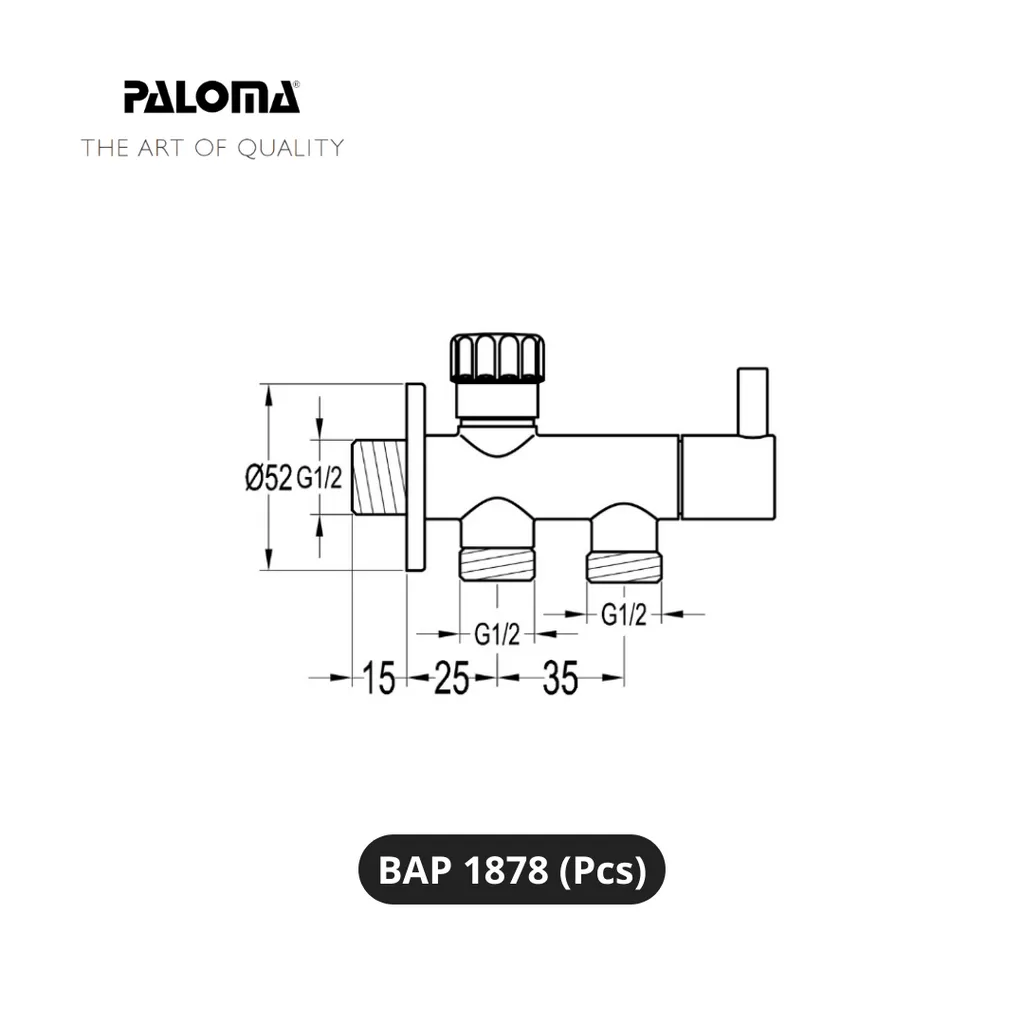 Paloma FCP 1878 Stop Kran Jet Shower Dinding
