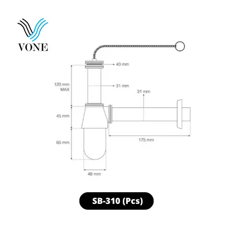 Vone P-Trap Saluran Pipa Leher Angsa SB-310