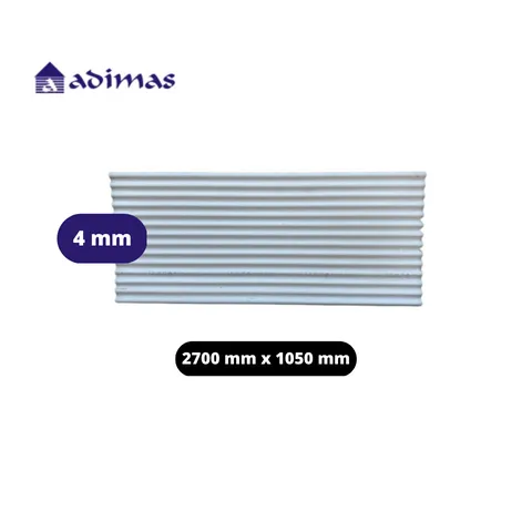 Adimas Asbes Gelombang Kecil 14 2700 mm x 1050 mm Lembar - Darma Bakti Senenan