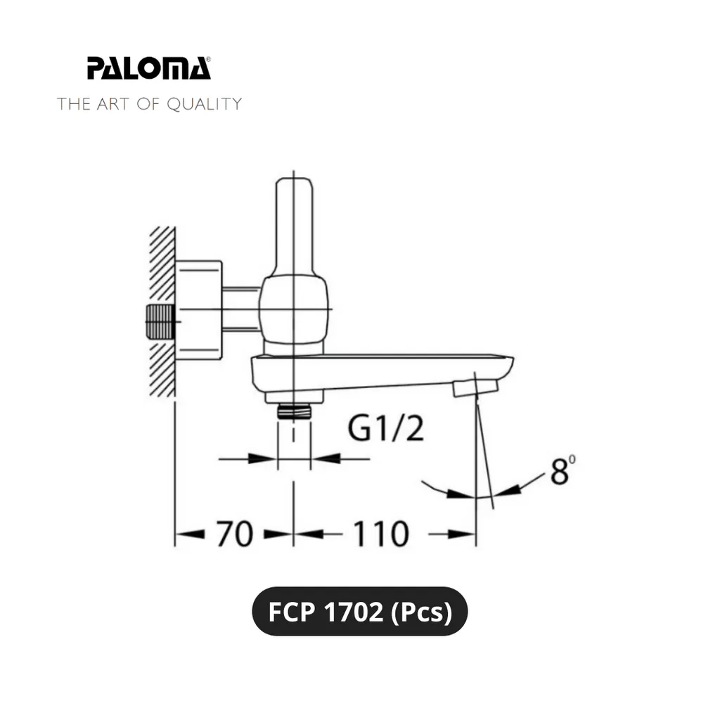 Paloma FCP 1702 Kran Shower Bathtub Pcs - Surabaya