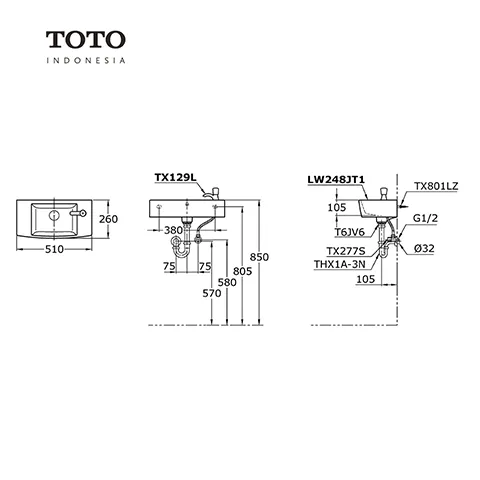 TOTO LW 248 JT1