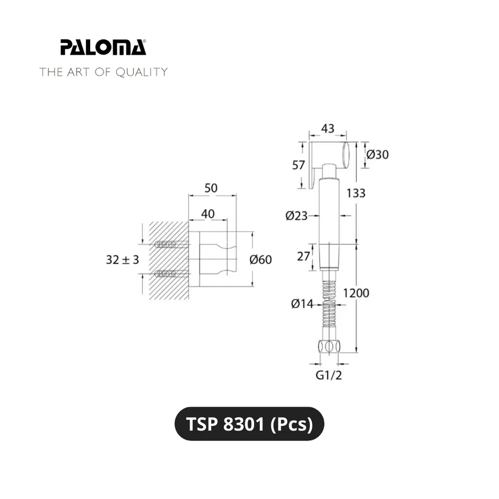 Paloma TSP 8301 Toilet Shower Jet Washer Pcs - Surabaya