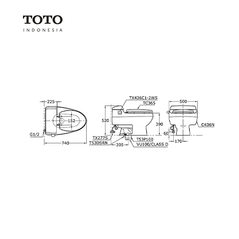 TOTO Superior C 436 N Pcs - Surabaya