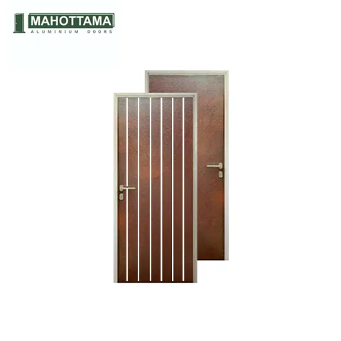 Mahottama Mas42 Brown Ivory - Pintu Aluminium 80 x 200 80 x 200 Cm Kanan - Surabaya