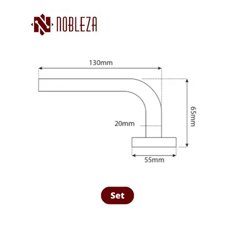 Nobleza Door Handle Rosette Vega SS Set - Surabaya