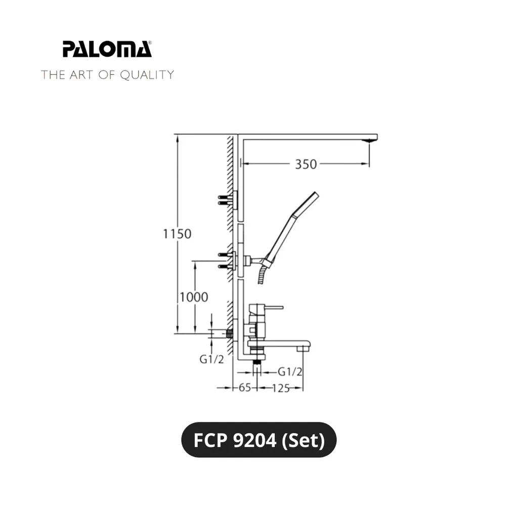 Paloma FCP 9204 Kran Shower Tiang Silver - Surabaya
