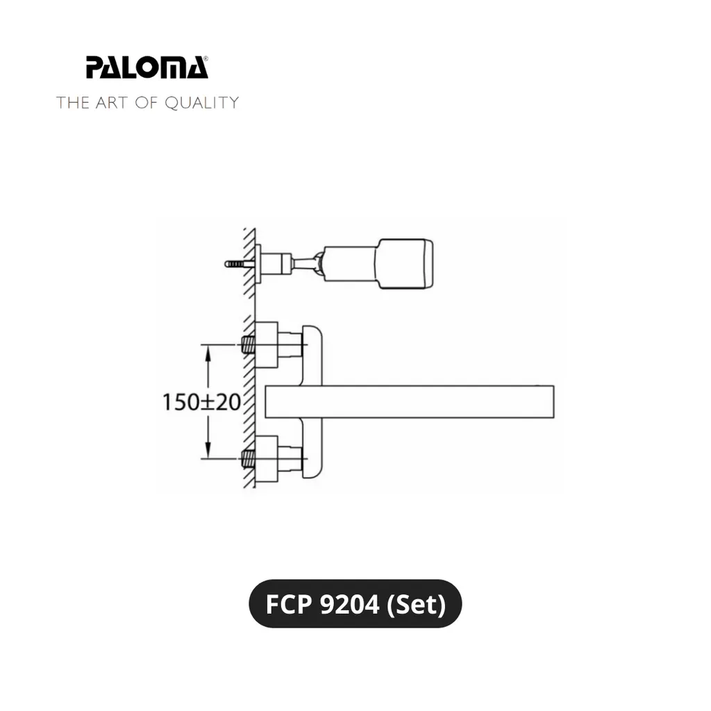 Paloma FCP 9204 Kran Shower Tiang Silver - Surabaya