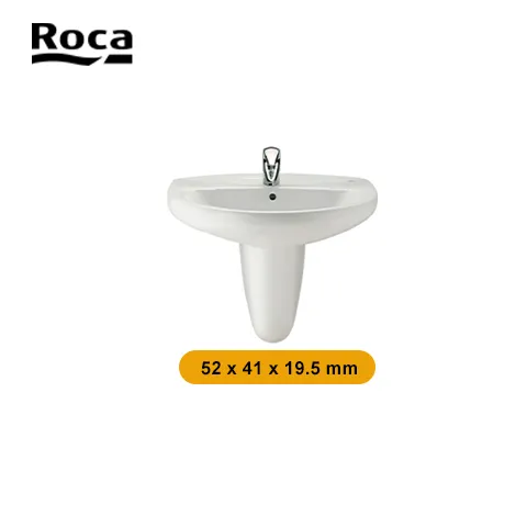 Roca Wall-hung vitreous china basin (Victoria) 52 Cm x 42 Cm x 19.5 Cm - Surabaya
