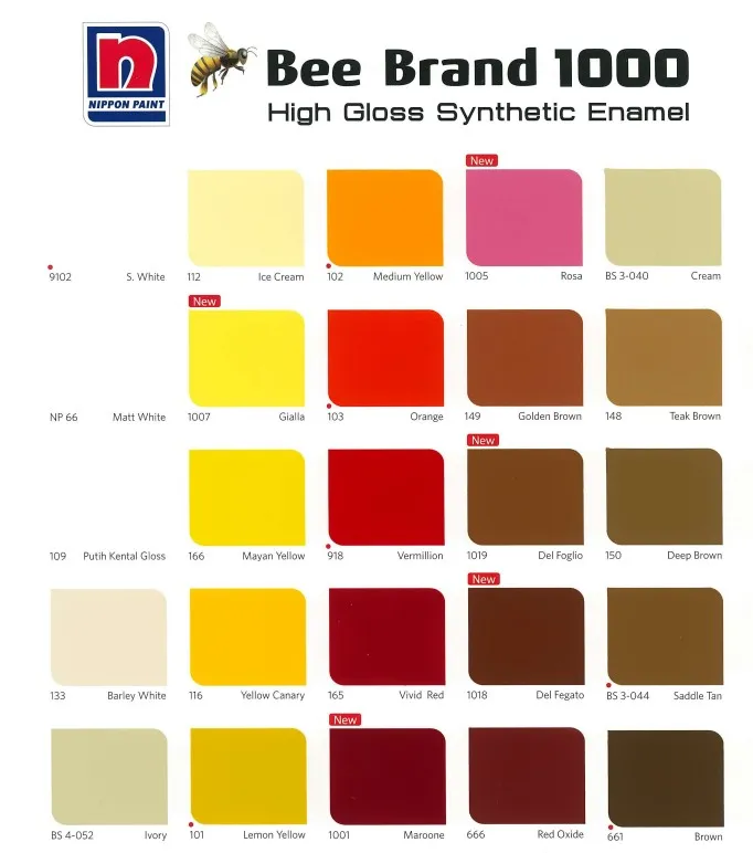 Nippon Paint Bee Brand 1000 0,9 L 9103-Super Black - Sinar Gemilang