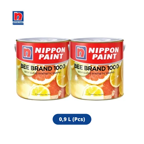 Nippon Paint Bee Brand 1000 0,9 L NP 666-Matt Black - Boma Jaya