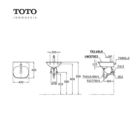 TOTO ALISEI LW 273 CJ Pcs - Surabaya