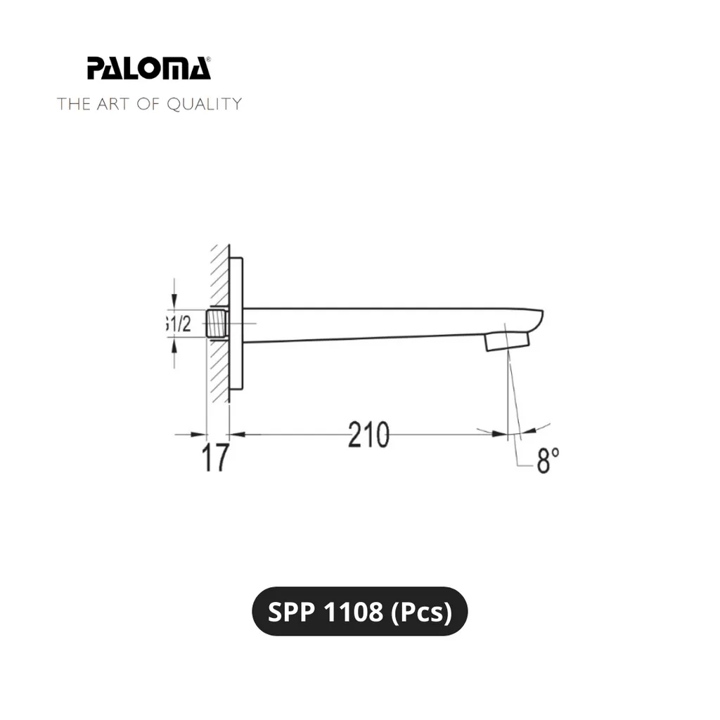 Paloma SPP 1108 Spout Kran Dinding