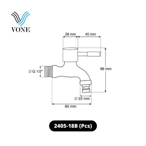 Vone Kran Tembok 2405-18B Pcs - Surabaya
