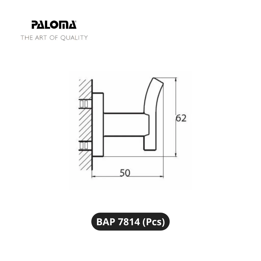 Paloma BAP 7814 Gantungan Baju Dinding Pcs - Surabaya
