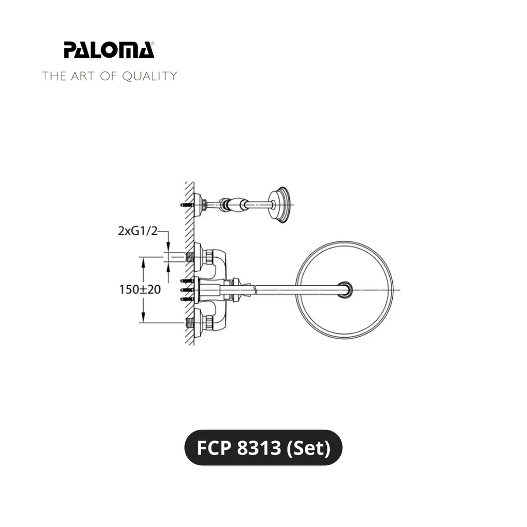 Paloma FCP 8313 Kran Shower Tiang Set - Surabaya