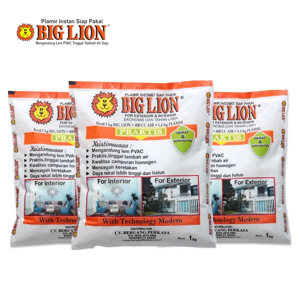 Big Lion Plamir Instan 1 Kg Extra Strong - Surabaya
