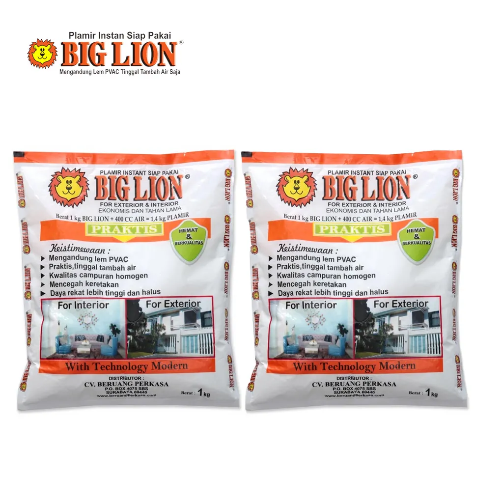 Big Lion Plamir Instan 5 Kg Standart - Makmur Karunia Tunggal