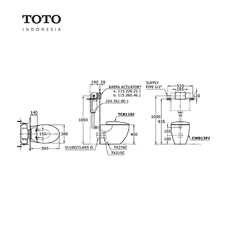 TOTO LE MUSE CW 813 PJ