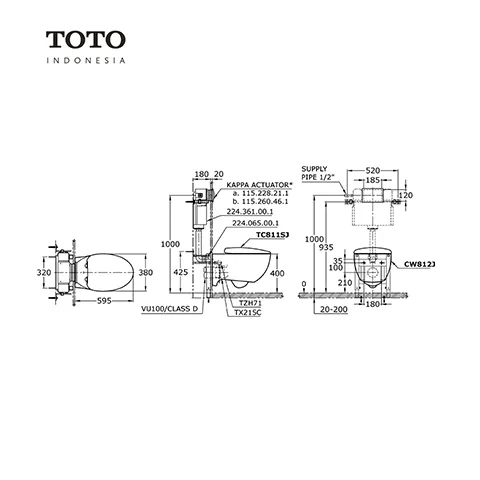 TOTO LE MUSE CW 812 J