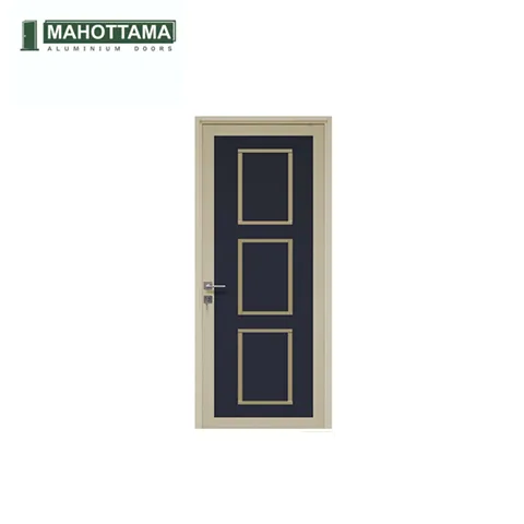 Mahottama Mas28 Dark Grey Ivory - Pintu Aluminium 90 x 215 90 x 215 Cm Kanan - Surabaya
