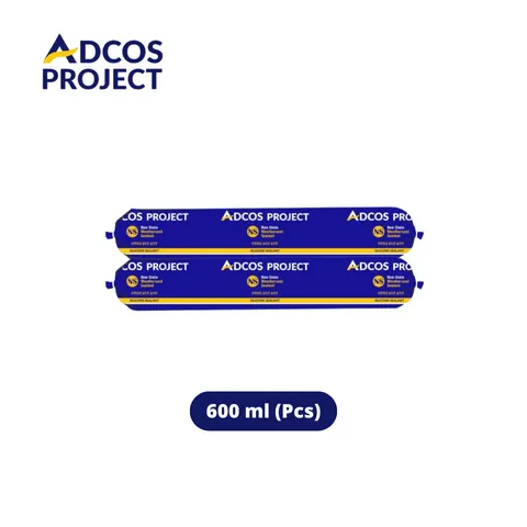 Adcos Project Lem Silicone Sealant Non Stain 600 ml White - Surabaya