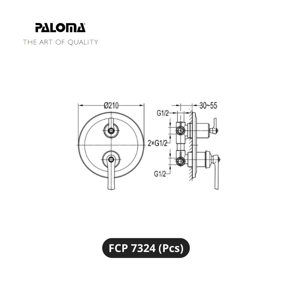 Paloma FCP 7324 Kran Dinding 5 Lubang