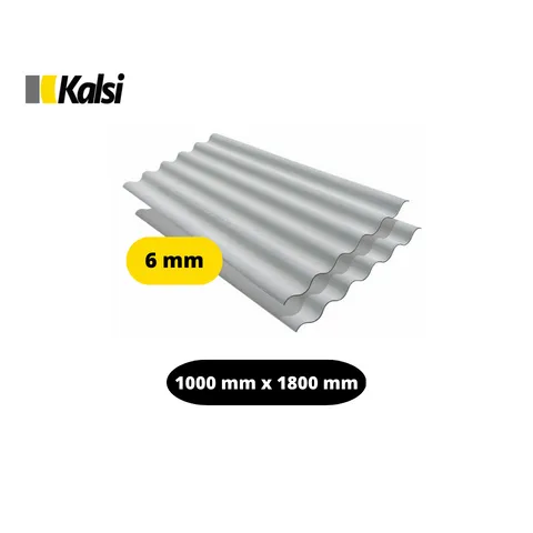 Kalsi Eter Asbes Gelombang 6 1800 mm x 1000 mm Lembar - Darma Bakti Senenan