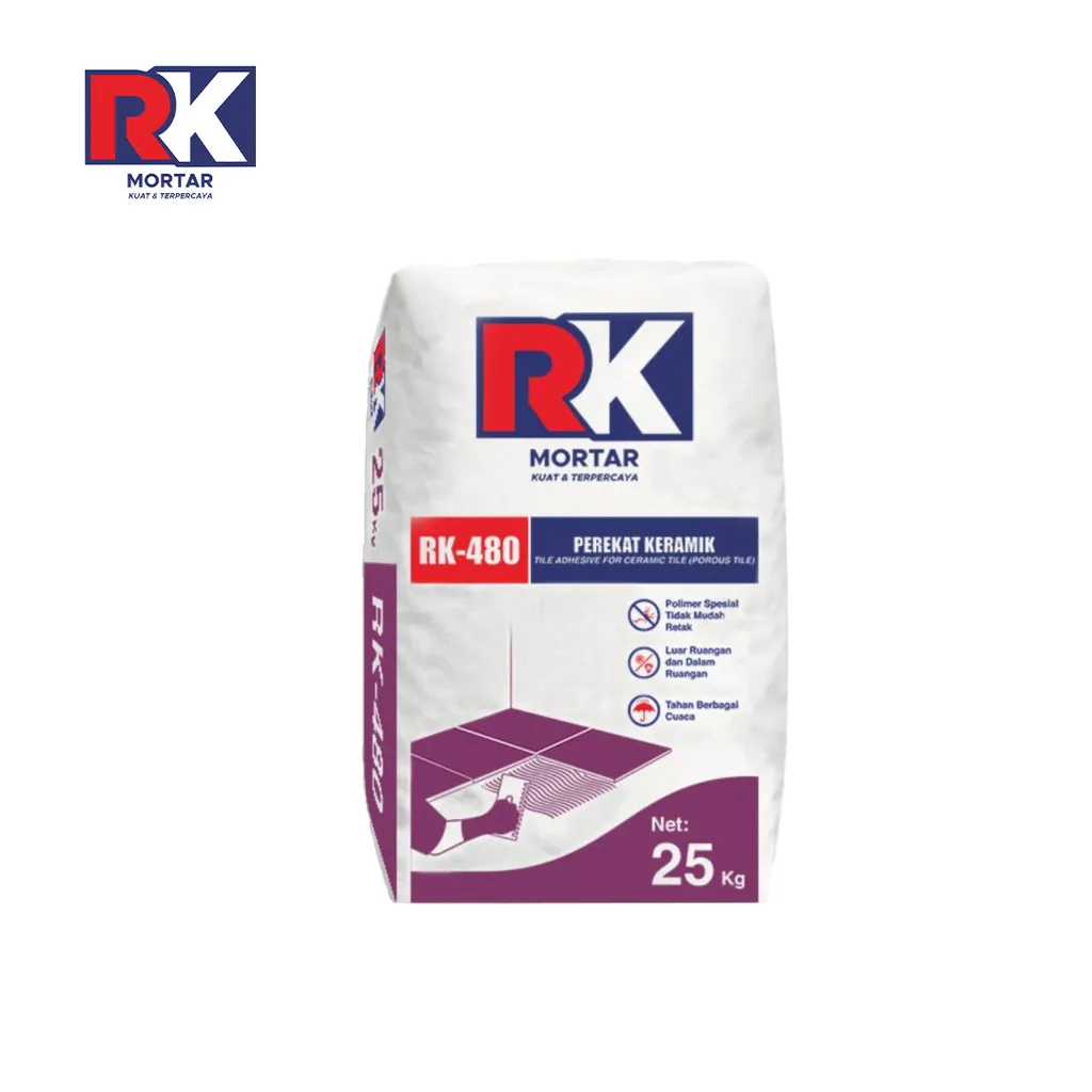 RK Mortar 480 Perekat Keramik 25 Kg - Makmur Karunia Tunggal