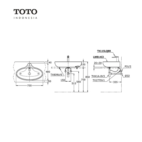TOTO LE MUSE LW 813 CJ Pcs - Surabaya