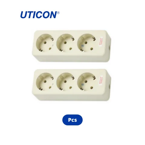 Uticon ST-138 Stop Kontak 3 Socket Pcs - Ganesha