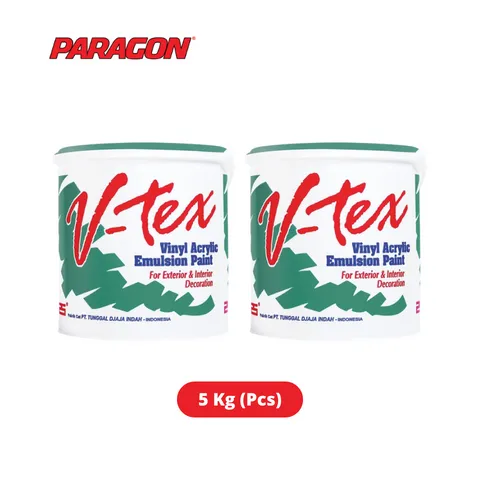 Paragon V-Tex Emulsion Paint 5 Kg V-6 Cream - Surabaya