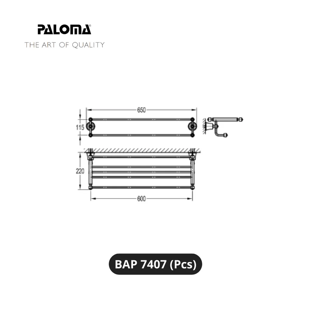 Paloma BAP 7407 Gantungan Handuk Dinding