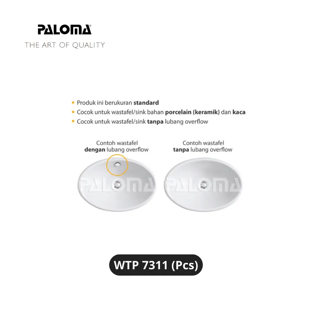 Paloma WTP 7311 Drain Pop-up Plug Without Overflow